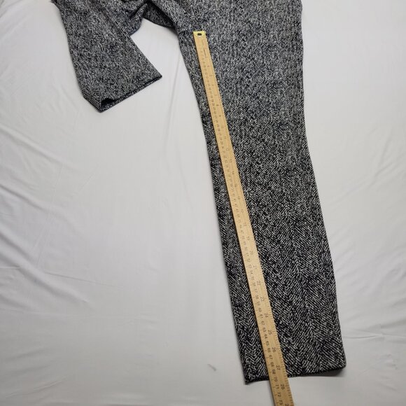 Express Womens Pants Columnist Ankle Size 4 Knit Mid Rise Herringbone Print NWT - Picture 13 of 16